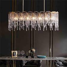 Rectangular Icicle Glass Chandelier