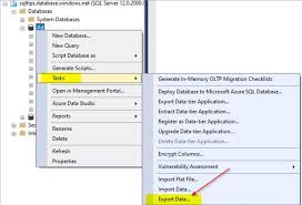 diffe ways to export azure sql database