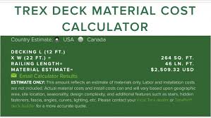 Trex Deck Cost Calculator Answers