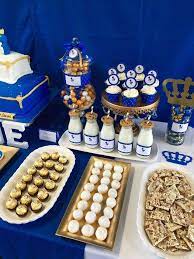 blue gold birthday party ideas