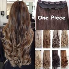 Diy clip ins and salon professional remy extensions. Real Thick Synthetic Hair Extensions 17 30inch 3 4 Full Head Clip In Hair Extensions Brown Black Blonde Wish