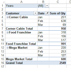 excel pivot table report layout