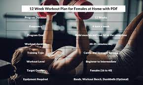 12 week workout plan for females at