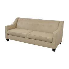 furniture beige tufted back linen couch