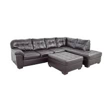 simmons simmons brown leather sectional