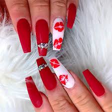 For your coffin nails, paint some of your nails shiny black. The Best Valentine S Day Nails Right Now Stylish Belles