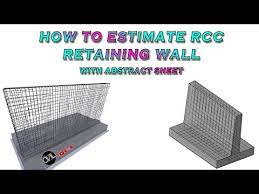 Estimation Of Rcc Retaining Wall