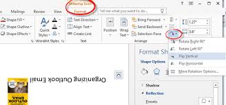 mirror text in microsoft word