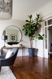with mirrors in a small living room