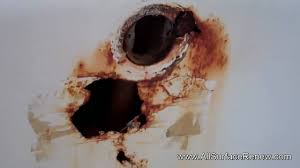 large rusted holes in bathtub repair