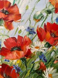 Poppy Field Oil Painting Original Art