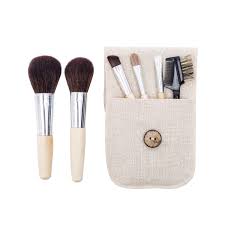 natural bamboo makeup brushes 6pcs mini