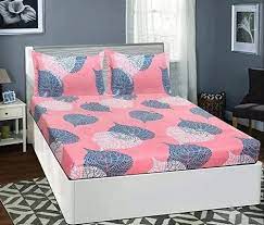 Style Maniac Pink Double Bed Sheet