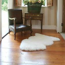 double sheepskin rug slate