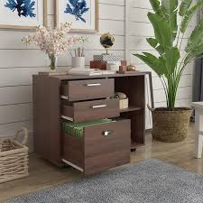 aoibox brown file cabinet with coded