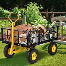 Vevor Heavy Duty Steel Garden Cart Lawn