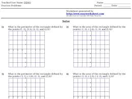 Our perimeter and area worksheets are designed to supplement our perimeter and area lessons. Finding Area And Perimeter Of Rectangles And Squares Given Vertices Worksheet For 8th 10th Grade Lesson Planet