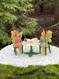 Chairs Fairy Figurine Bistro Set