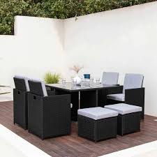 8 Seater Rattan Cube Outdoor Dining Set