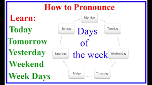days of the week in english how to