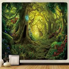 Buy Magic Forest Tapestry Trees Fantasy