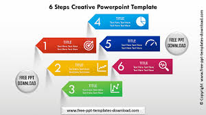 6 steps creative powerpoint template