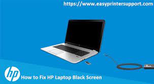 hp laptop black screen error on startup