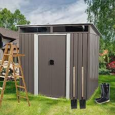 6ft Outdoor Metal Storage Shed