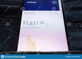 Coinbase Website With Bitcoin Price Chart Displayed On