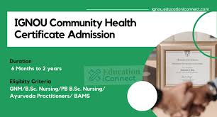 ignou community health certificate