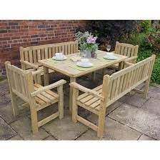 Forest Rosedene Wooden Garden Table 5