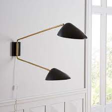 Black Gold Metal Wall Sconce