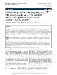 (PDF) Incorporating industrial design pedagogy into a mechanical  engineering graphics course: a discipline-based education research (DBER)  approach