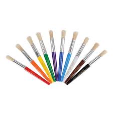 easy to grip bright colored chubby brushes
