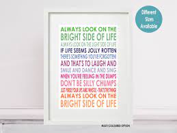 Always Look On The Bright Side Of Life Lyrics Monty Python - Etsy Polska