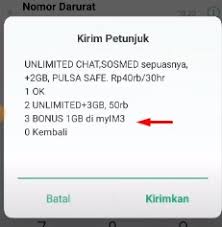 Klik dan masuk ke menu pesan/sms/message.; Cara Dapat Kuota Chat Gratis Indosat Guru Paud