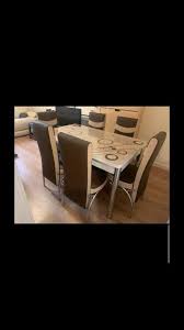 brand new glass extending table with