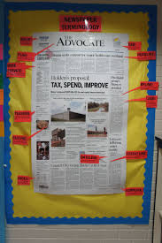 Create a newspaper template and have students write a feature article   editorial  and book