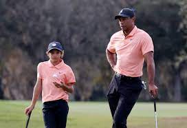 Tiger Woods and son Charlie shoot bogey ...