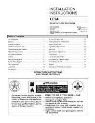 lf24 garage heater installation manual