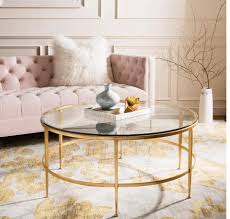 gold coffee tables to match your pink