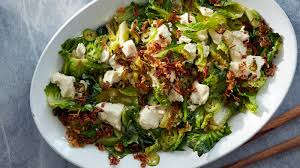 silken tofu with crunchy lettuce and