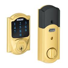 Camelot Bright Brass Connect Smart Door Lock With Alarm