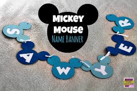 Personalized Mickey Mouse Birthday Banner Cricut Craft
