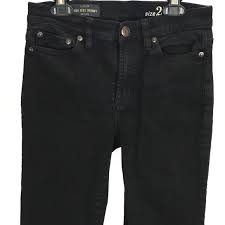 J Crew High Rise Skinny Black Jeans Size 27