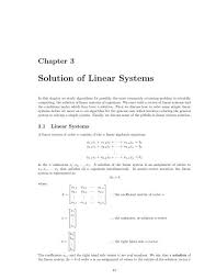 Chapter 3 Solution Of Linear Systems