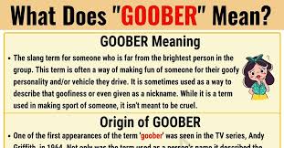Wiktionary(0.00 / 0 votes)rate this definition Goober Meaning What Does Goober Mean With Useful Examples 7esl
