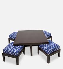 Trendy Coffee Table With 4 Stools