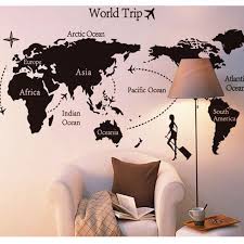 World Map Wall Stickers Furniture