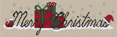 Free Cross Stitch Pattern Merry Christmas Cross Stitch